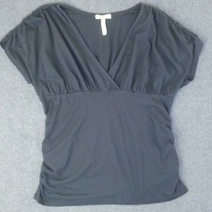 Black Maternity / Nursing Faux Wrap Top Old Navy M